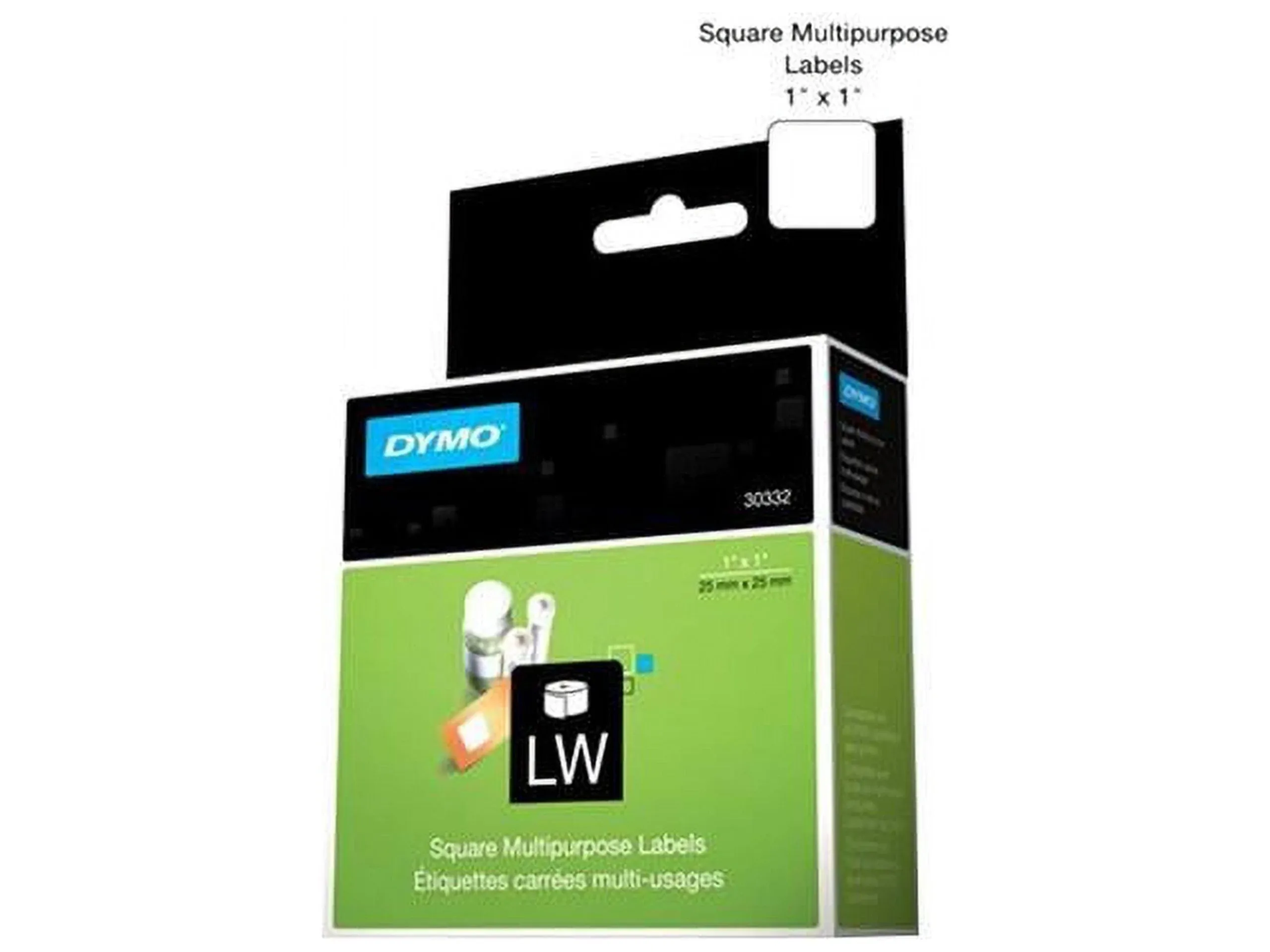 Dymo LabelWriter Multipurpose Labels, 1 in x 1 in, White, 750 Labels/Roll