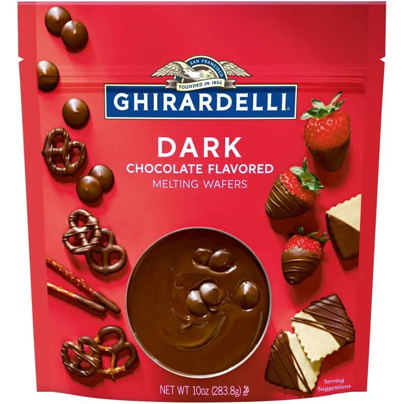 Ghirardelli Candy Making and Dipping, Dark Chocolate Melting Wafers, 10 Ounce Bag (Pack of 2)