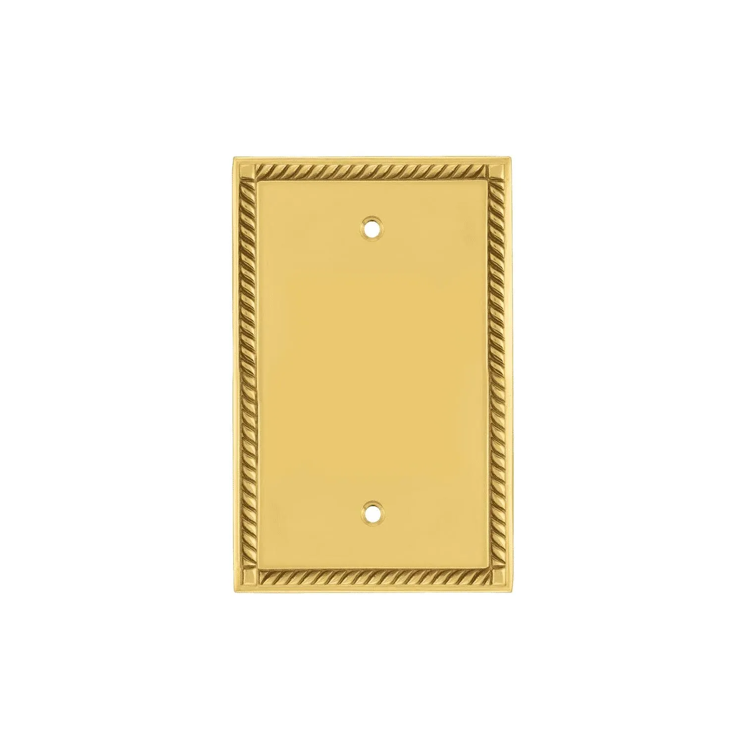 Nostalgic Warehouse Rope Switch Plate Blank Cover in Polished Brass