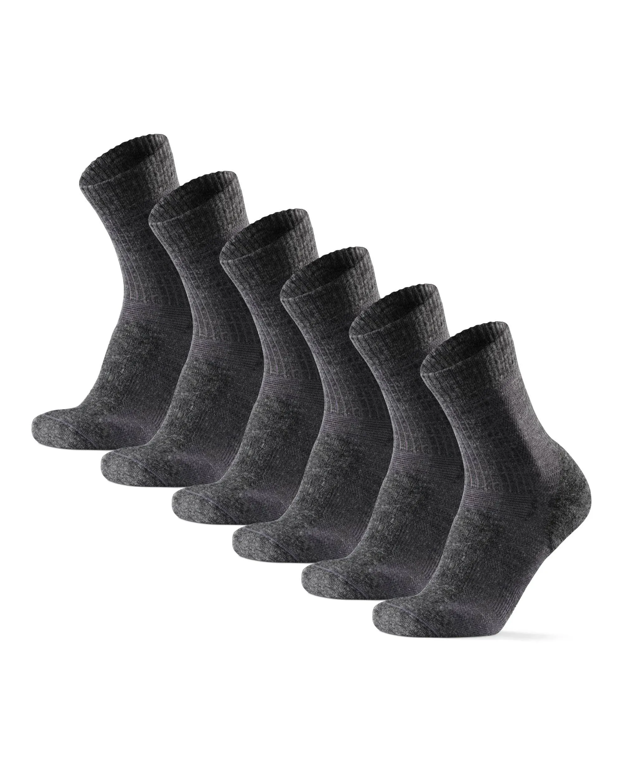 DANISH ENDURANCE Hiking Socks, Lightweight, Merino Wool Socks for Men & Women, Moisture Wicking, Cushioned Crew Socks, 3 Pack