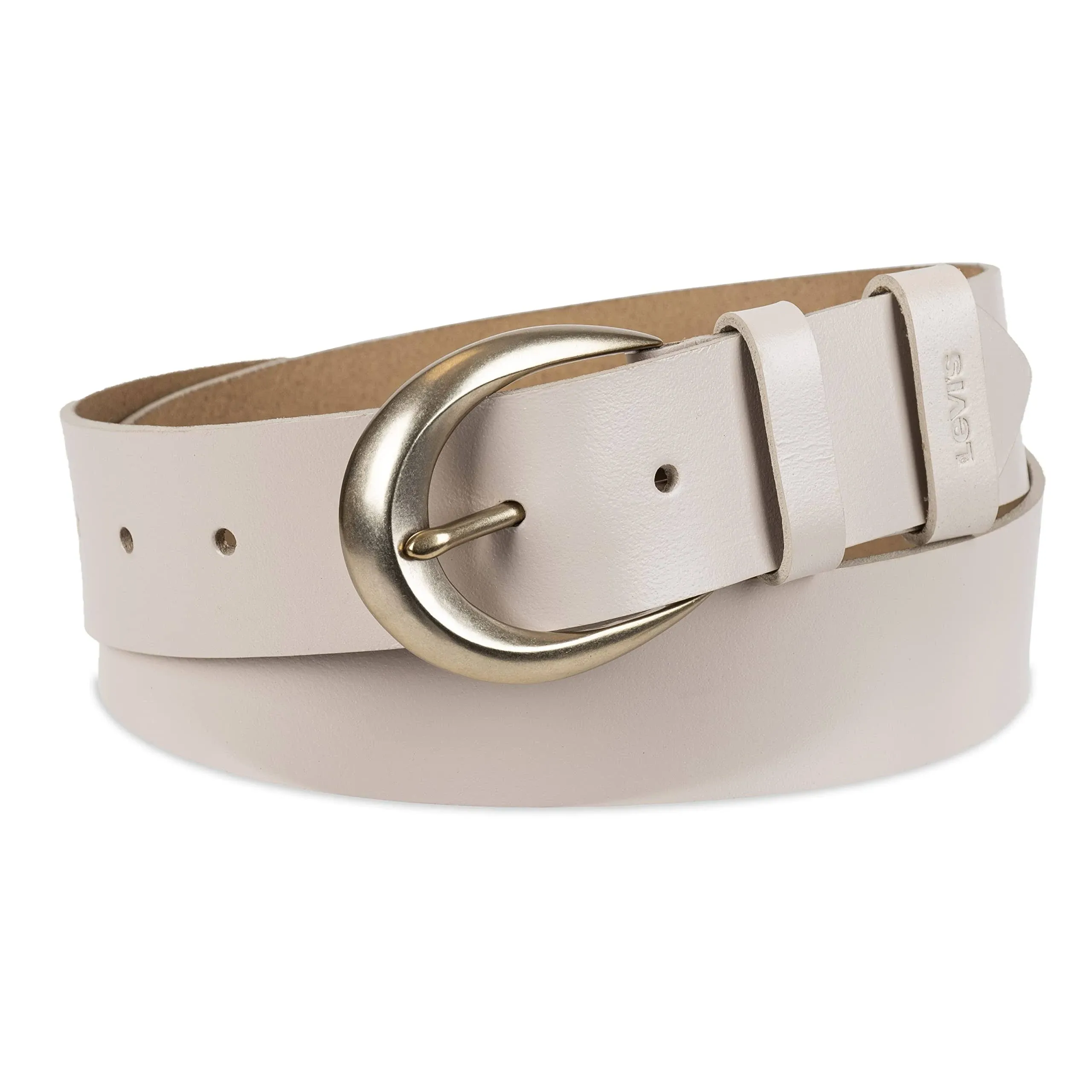 Levi's Women's Casual Soft Leather Jean Belt with Rounded Buckle