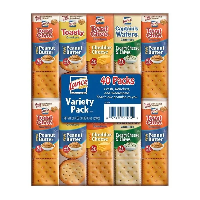 Lance Sandwich Crackers Variety Pack 40 Ct