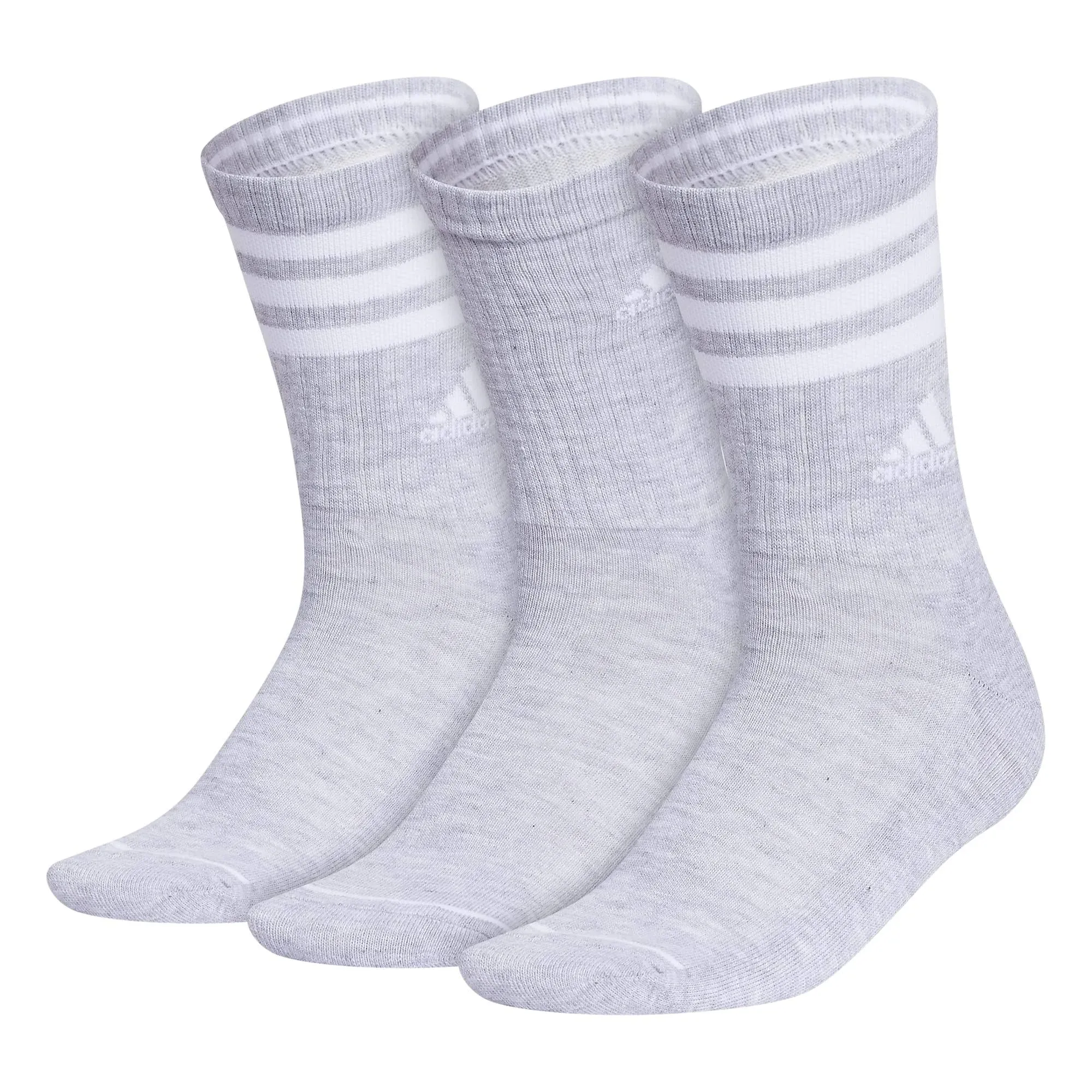 Women's adidas Cushioned 3-Stripe 3.0 3-Pack Crew Socks