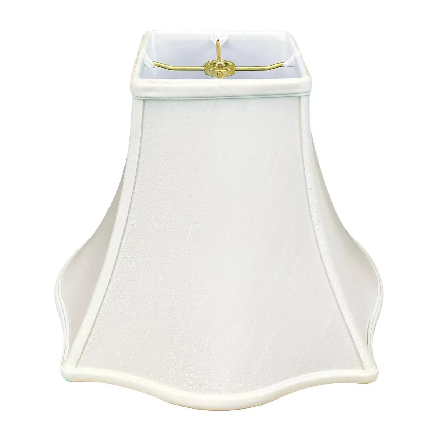 Royal Designs, Inc. Fancy Square Bell Basic Lamp Shade, BSO-702-10WH, 4 x 10 x 8.5, White