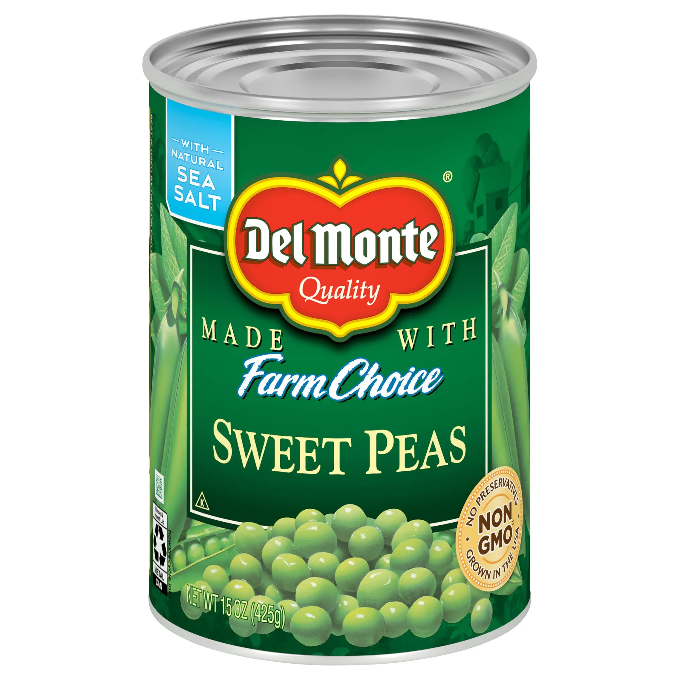 Del Monte Canned Sweet Peas, 15 oz Can