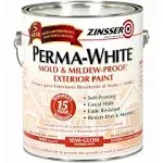 Zinsser 03131 Perma-White Semi Gloss Mold & Mildew-Proof Gallon Exterior Latex Paint