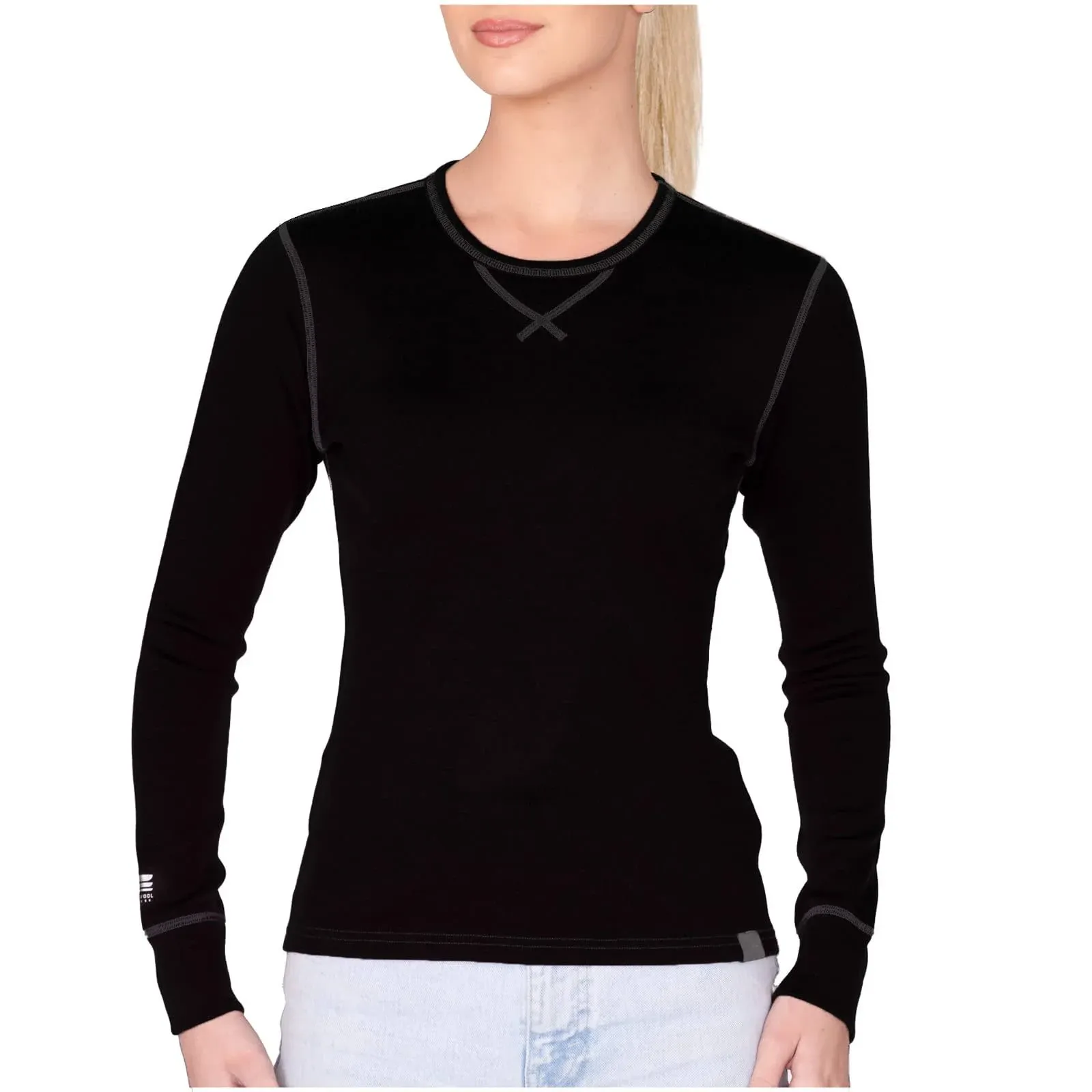 MERIWOOL Womens Base Layer 100% Merino Wool Heavyweight 400g Thermal Shirt for Women