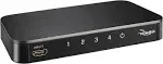 Rocketfish - 4-Port 4K 60Hz HDMI Switch Box - Black