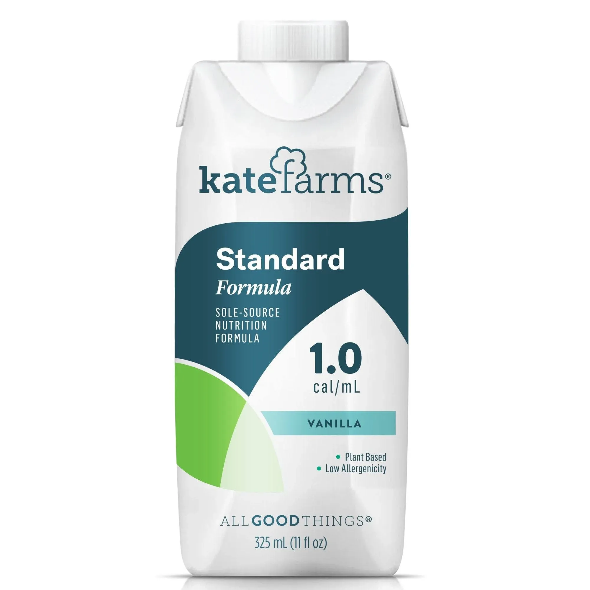 Kate Farms Standard 1.0 Oral & Tube Feeding Formula Vanilla 11 oz. Carton