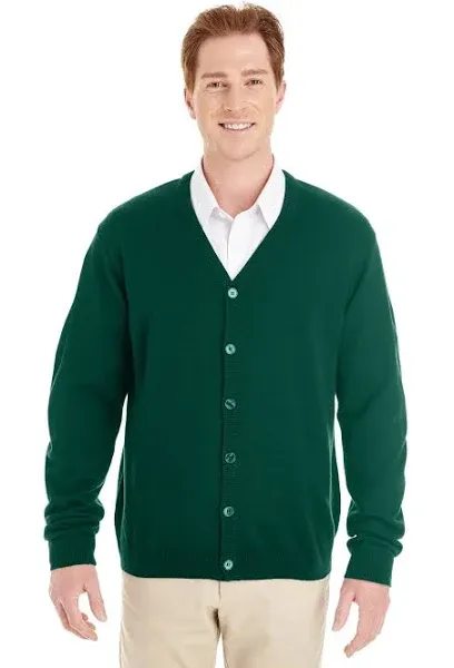 Harriton M425 - Men's Pilbloc V-Neck Button Cardigan Sweater Hunter M