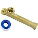 CMI 3/4' Push Connect PTC x FIP x FIP Threaded Tee Expansion Tank Installation Device, Brass