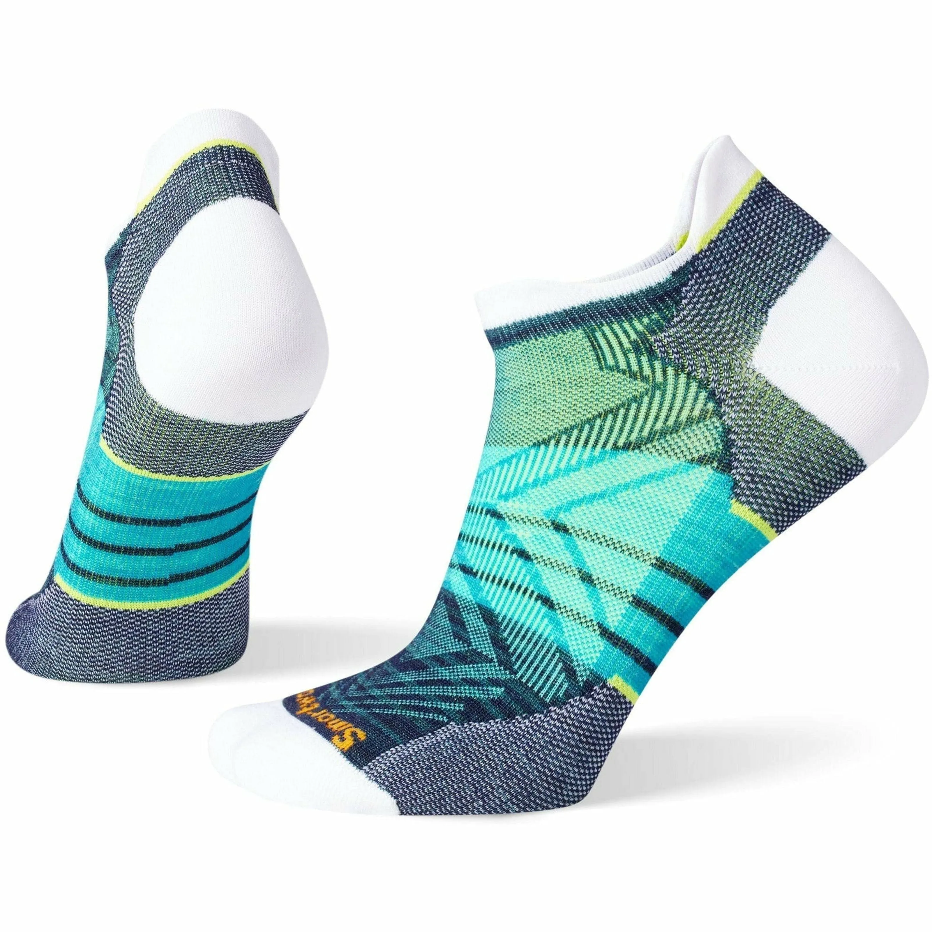 Smartwool Women's Run Zero Cushion Stripe Low Ankle Socks - White