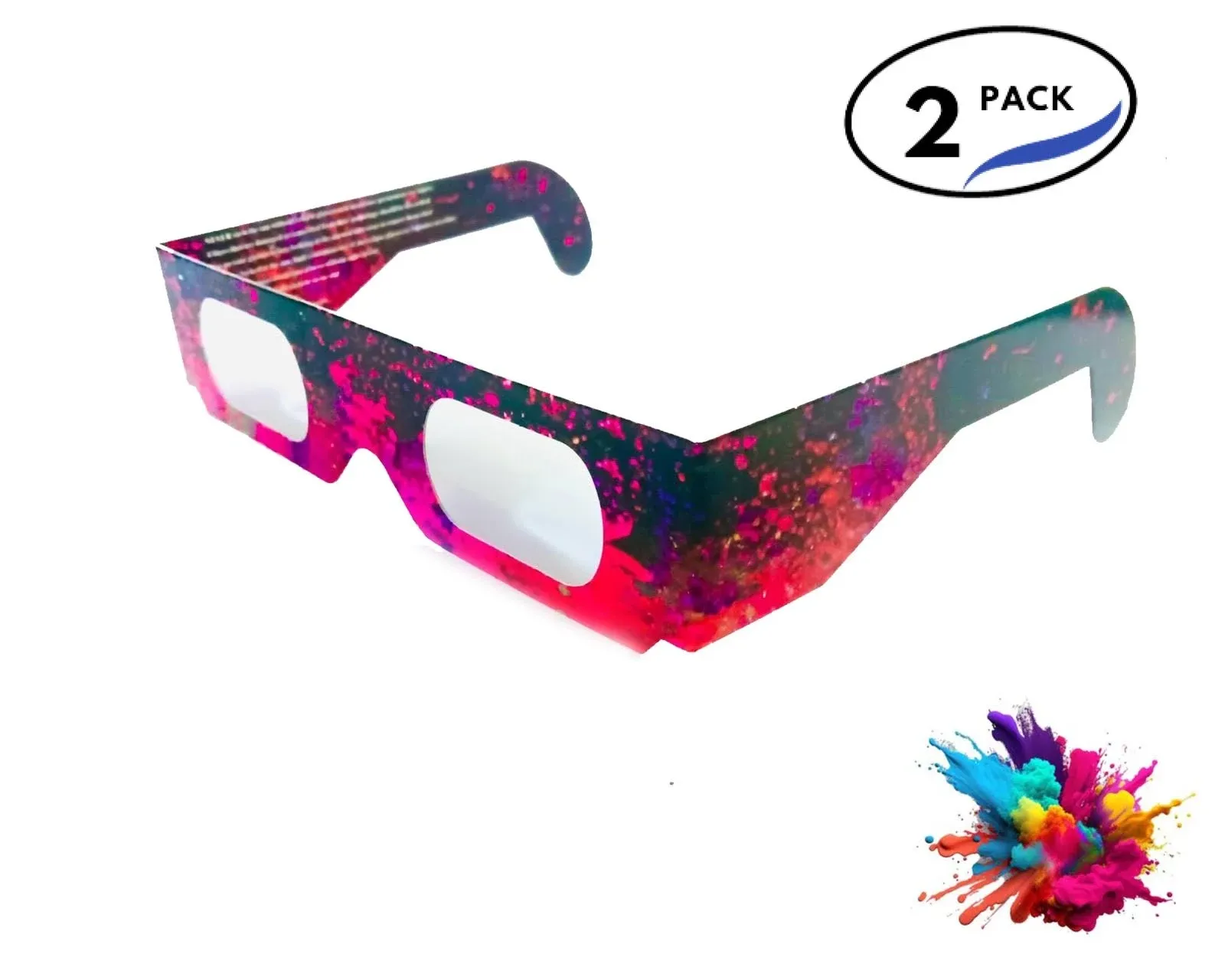 2x Coloursplash Theme Solar Eclipse Glasses - ISO Certified, AAS Approved