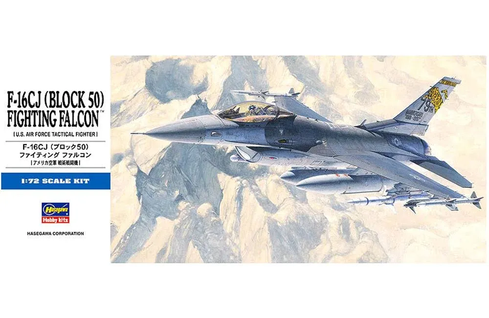 Hasegawa D18 1/72 Scale Model Fighter Kit USAF F-16CJ Block 50 Fighting Falcon