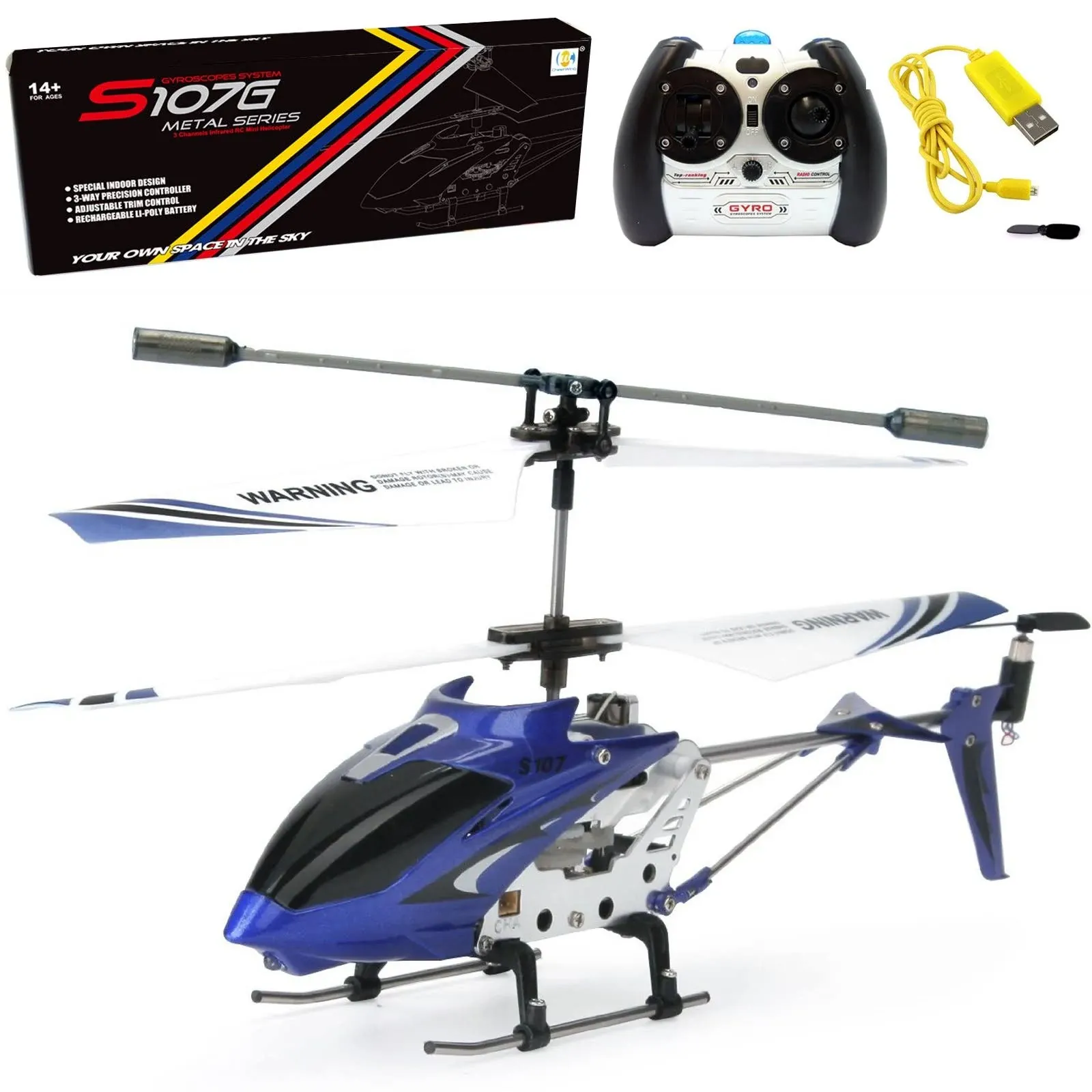 Syma Yoneston S107 S107g 3.5ch Alloy Mini Remote Control RC Helicopter Gyro