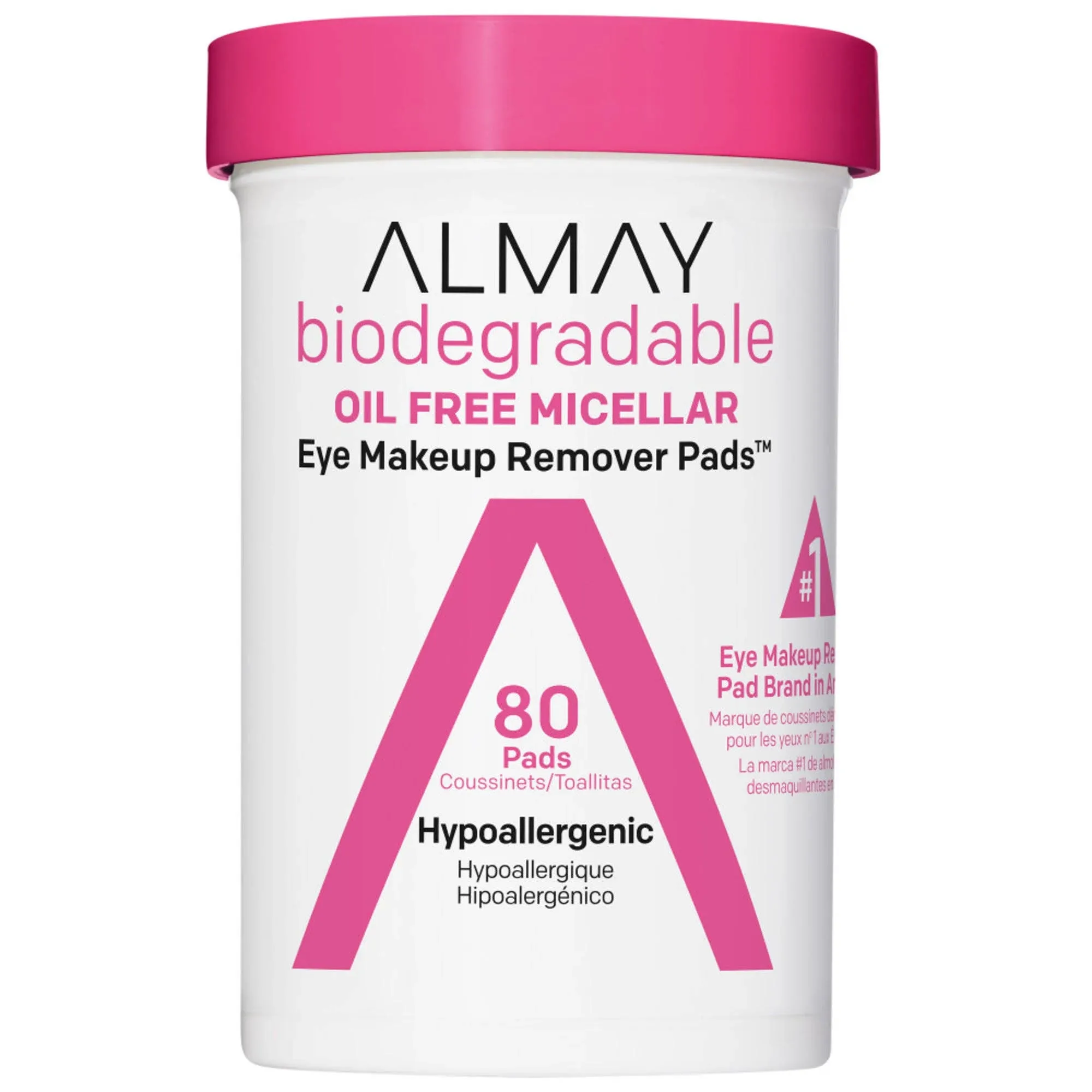 Almay 80-Count Biodegradable Oil Free Micellar Eye Makeup Remover Pads