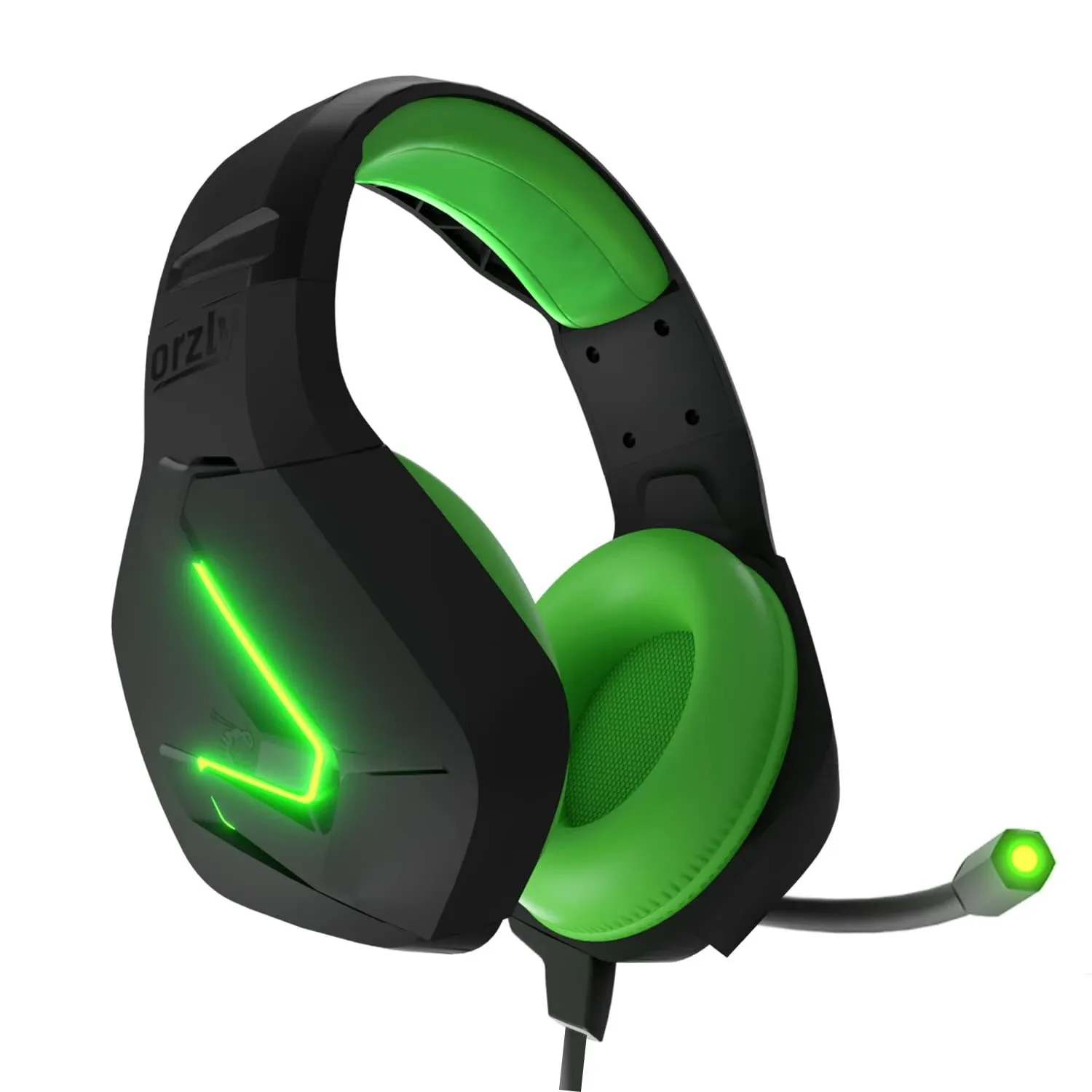 Orzly Gaming Headset (Green) for PC and Gaming Consoles PS5, PS4, Xbox Series x | S, Xbox One, Nintendo Switch & Google Stadia Stereo Sound with Nois