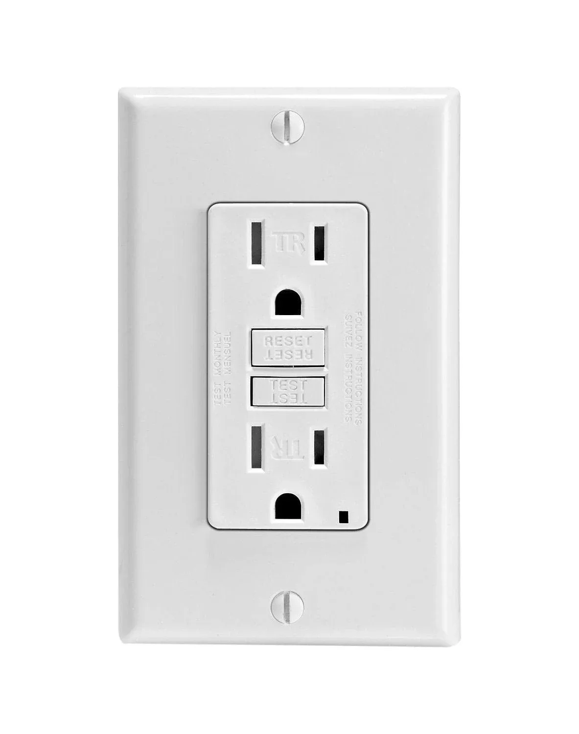 Leviton GFTR1-W Tamper Resistant GFCI Receptacle, 15A, 125V , White