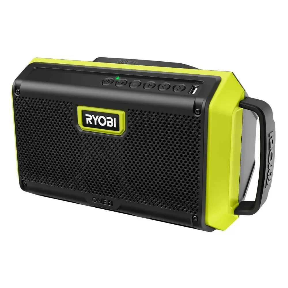 RYOBI 18V Speaker Bluetooth Wireless Sound System W/USB Port,4Ah Battery,Charge<wbr/>r