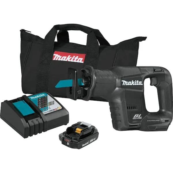 Makita XRJ07R1B 18V LXT Sub-Compact Brushless Cordless Recipro Saw 2.0Ah Kit