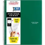 Five Star 3 Subject College Ruled Notebook - Green