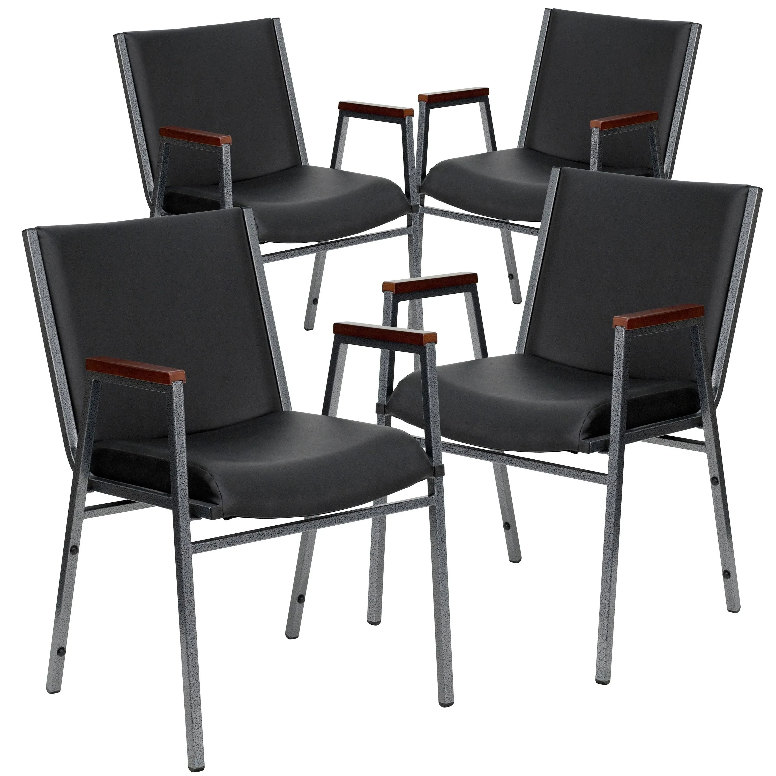 Flash Furniture Hercules Series Heavy Duty Fabric Stack Chair with Arms