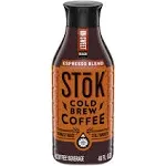 Stok Espresso Blend Un-Sweet Black Cold Brew Coffee - 48 fl oz