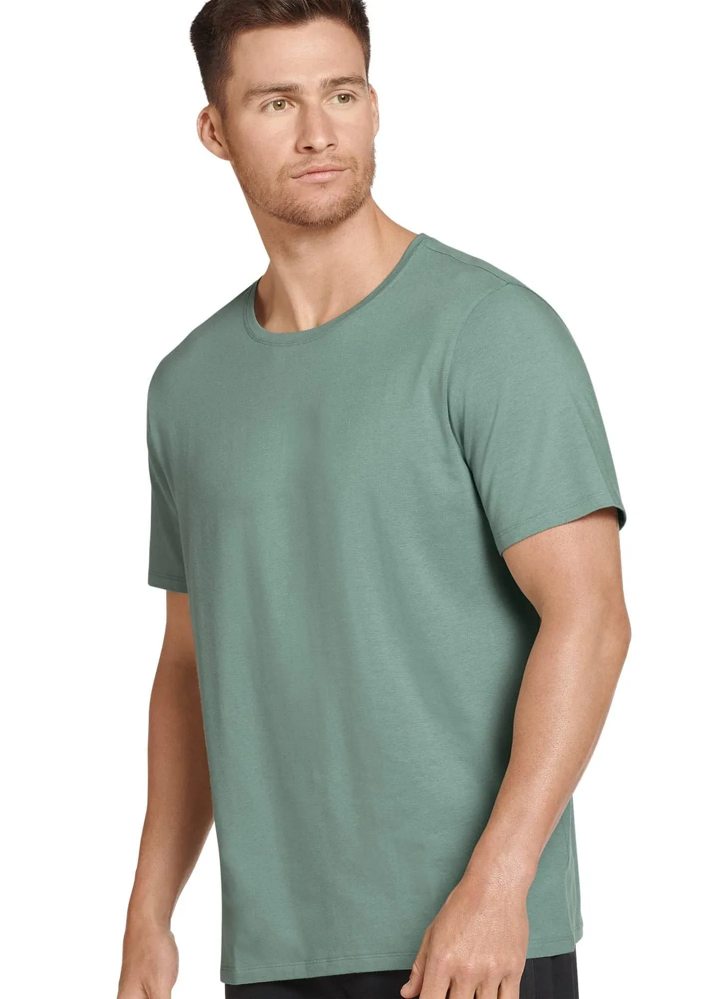 Jockey Men's Loungewear Cotton Modal Blend Signature T-Shirt, Wisteria Green, 2XL