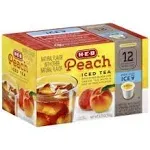 H.E.B Peach Iced Tea 12 Single Cups Compatible with Keurig K-cup Brewers