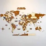 iwa Concept Multilayered 3D Wooden World Map