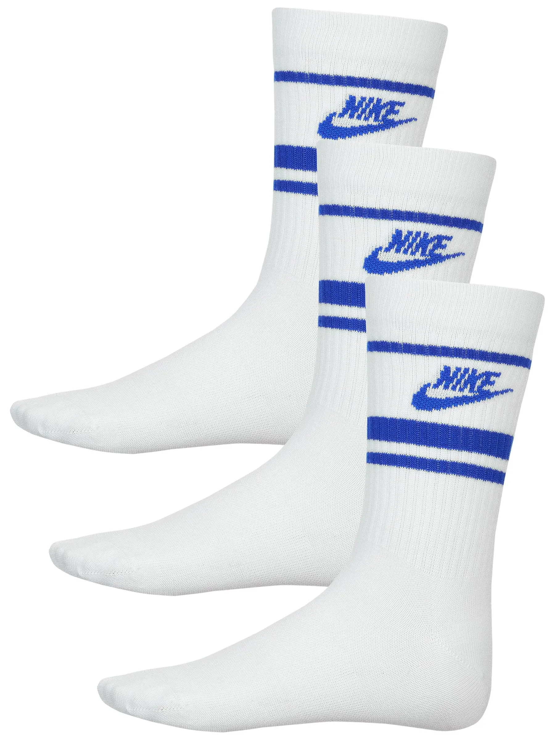 NIKE Sportswear Everyday Essential Crew Socks (3 Pairs) Adult DX5089-105, Size M