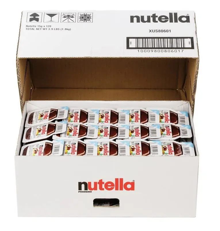 Nutella Hazelnut Spread .52 oz. Portion Control Pack - 120/Case