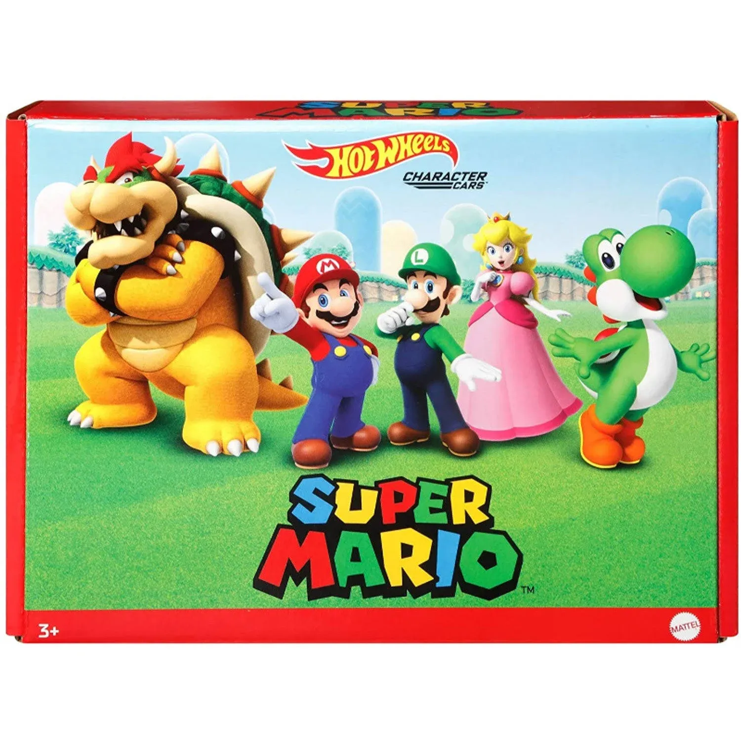 Super Mario Hot Wheels Mattel Character Cars 5-Pack NEW 1:64 Scale Toy Vehicles