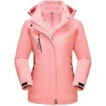 MAGCOMSEN Women's 3-in-1 Winter Coats Snow Ski Jacket Water Resistant Windproof Fleece Lined Winter Jacket Parka