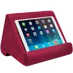 Ontel Pillow Pad Ultra Multi-Angle Soft Tablet Stand Burgundy - Comfortable Angled Viewing for iPad Tablets Kindle Smartphones Books Magazines and Mo