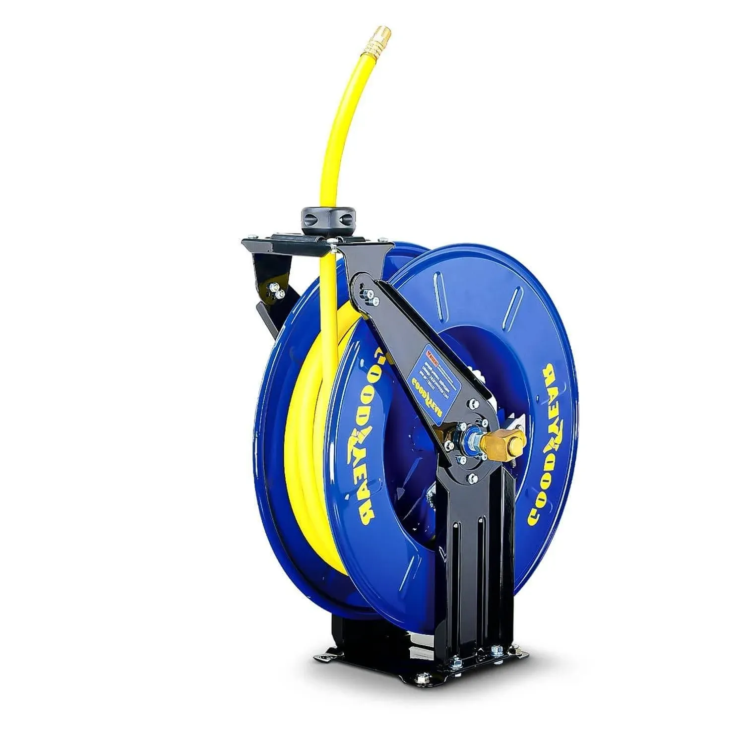 Goodyear Industrial Retractable Air Hose Reel - 1/2" x 50' ft, 300 psi Max, 1/2"