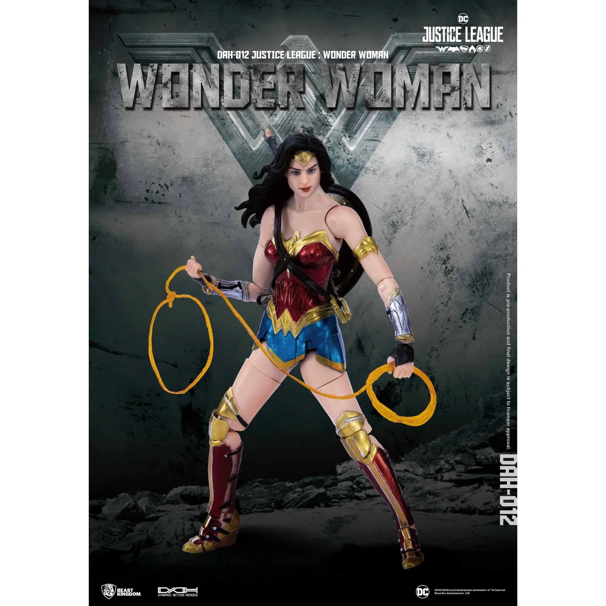 Beast Kingdom Justice League Movie Dynamic 8Ction Heroes Wonder Woman DAH-012 Action Figure, Multicolor