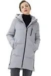 Orolay Women's Stylish Down Hooded Jacket with Two-Way Zipper Winter Down Coat ...