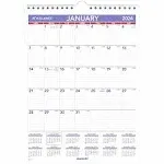 At-a-glance Monthly Wall Calendar with Ruled Daily Blocks 8 x 11 White Sheets 12-Month Jan to Dec 2024