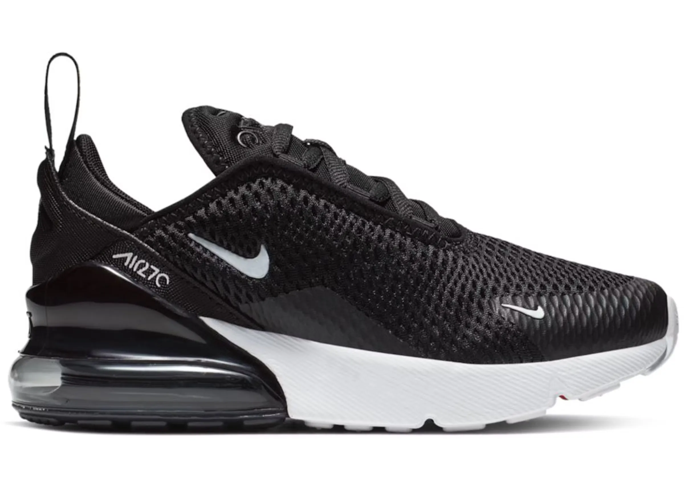 Nike Little Kids' Air Max 270 Casual Shoes in Black/Black Size 11.0