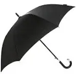 DAVEK ELITE UMBRELLA (Classic Black) - Quality Cane Umbrella with Automatic Open, Strong & Windproof