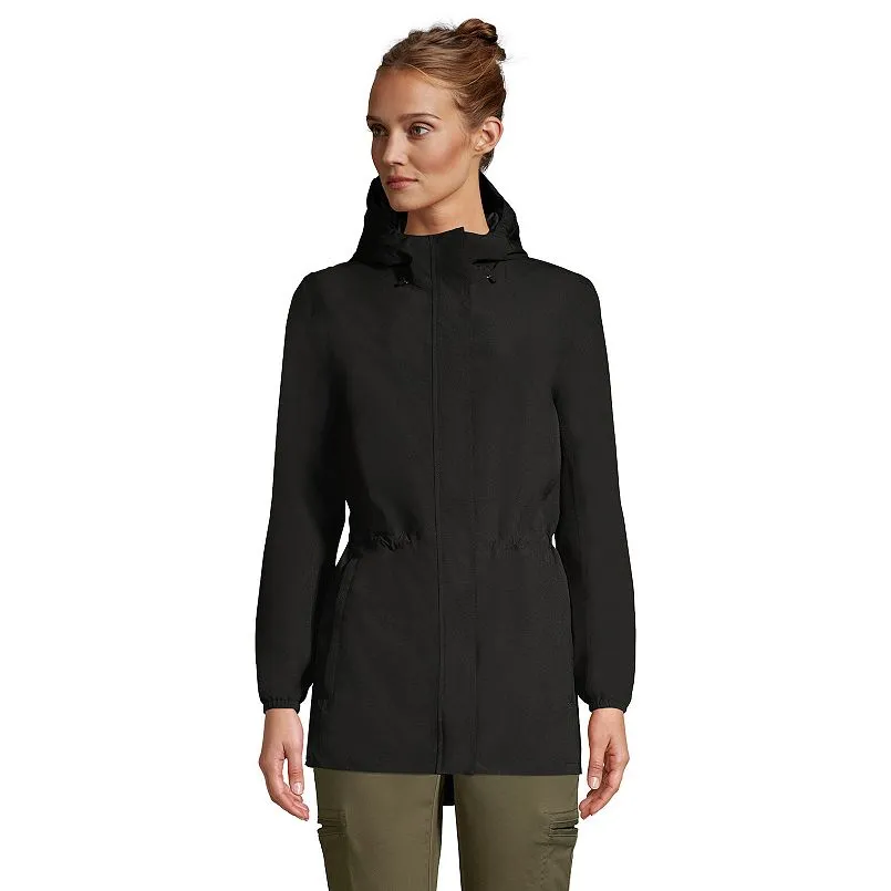 Lands' End Women's Tall Waterproof Packable Raincoat