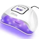 UV Gel Nail Lamp,150W UV Nail Dryer LED Light for Gel Polish-4 Timers Professional Nail Art Accessories,Curing Gel Toe Nails