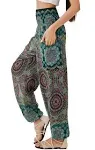 Joob Joob Boho Pants for Women - Hippie Harem Pants Women - Womens Yoga Pants – Comfy Bohemian Flowy Hippie Clothes