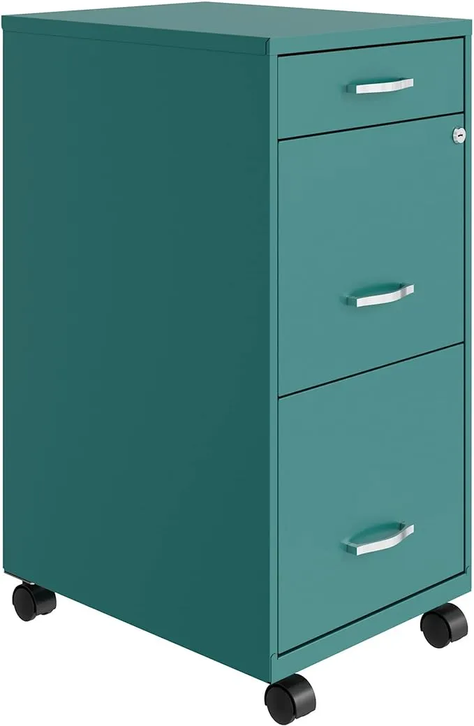 Space Solutions 18in Deep 3 Drawer Metal File Cabinet