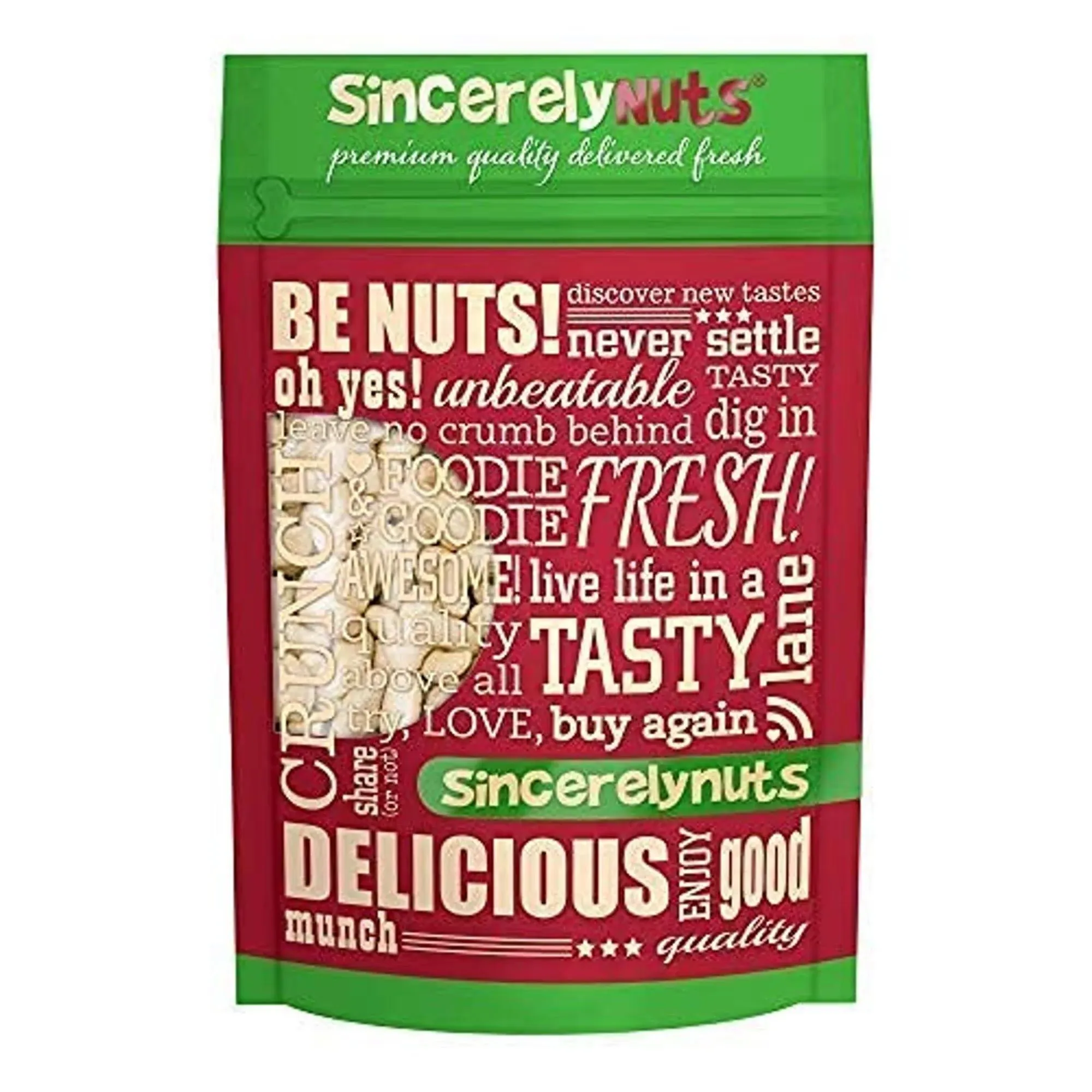 Sincerely Nuts - Raw Cashews Whole and Unsalted | Healthy Snack, Source of Protein | Keto and Paleo Friendly Gourmet Quality Vegan | Cashew Nuts 2(LB) Bag