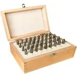 HimaPro 5/32 inch 4mm Letter and Number Stamp Set 36pcs 40Cr Alloy Steel Metal Stamp Set