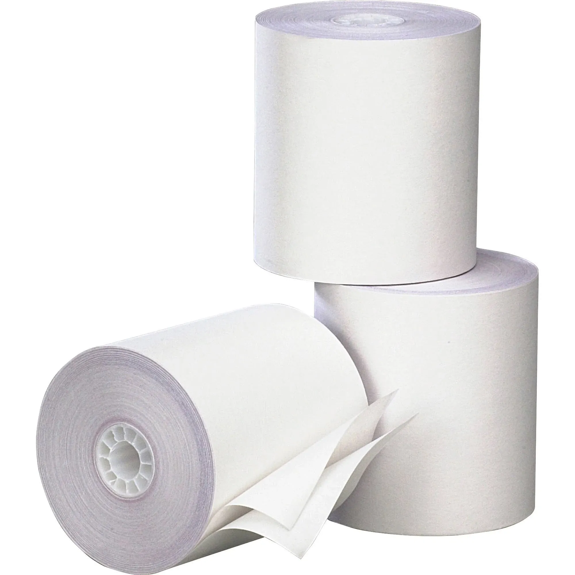 PM Company 07706 Paper Rolls, Two Ply Receipt Rolls, 3" x 90 ft, White/Canary ...