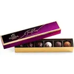 Godiva Chocolatier Assorted Chocolate Truffle Gift Box for Birthday, Thank You, Anniversary, Congratulations Gift Basket Gourmet Candy with Praline, Ganache, Caramel in Velvety Dark Chocolate, 6pc