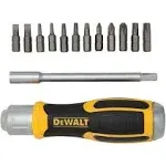 Dewalt Ratcheting Screwdriver Removable Bar 12 Bits Magnetic Bit Holder Handle